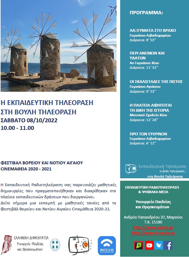 ΠΡΟΓΡΑΜΜΑ ΒΟΥΛΗ 08 10 2022