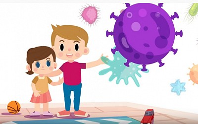 Τα μικρά παιδιά μαθαίνουν τι είναι ο κορωνοϊός και πώς να προστατεύονται απ' αυτόν